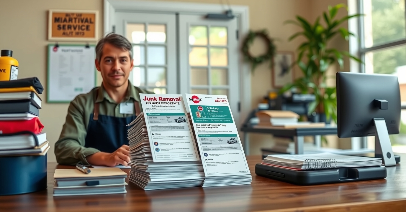 Preparation visual for Junk Removal Door Hangers Guide