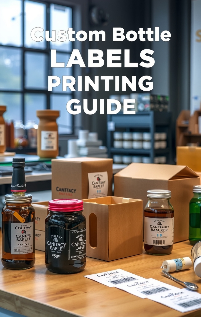 Preparation visual for Custom Bottle Labels Printing Guide