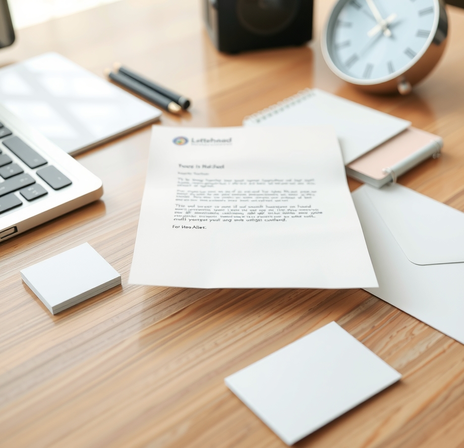 Preparation visual for Letterhead Printing Cost