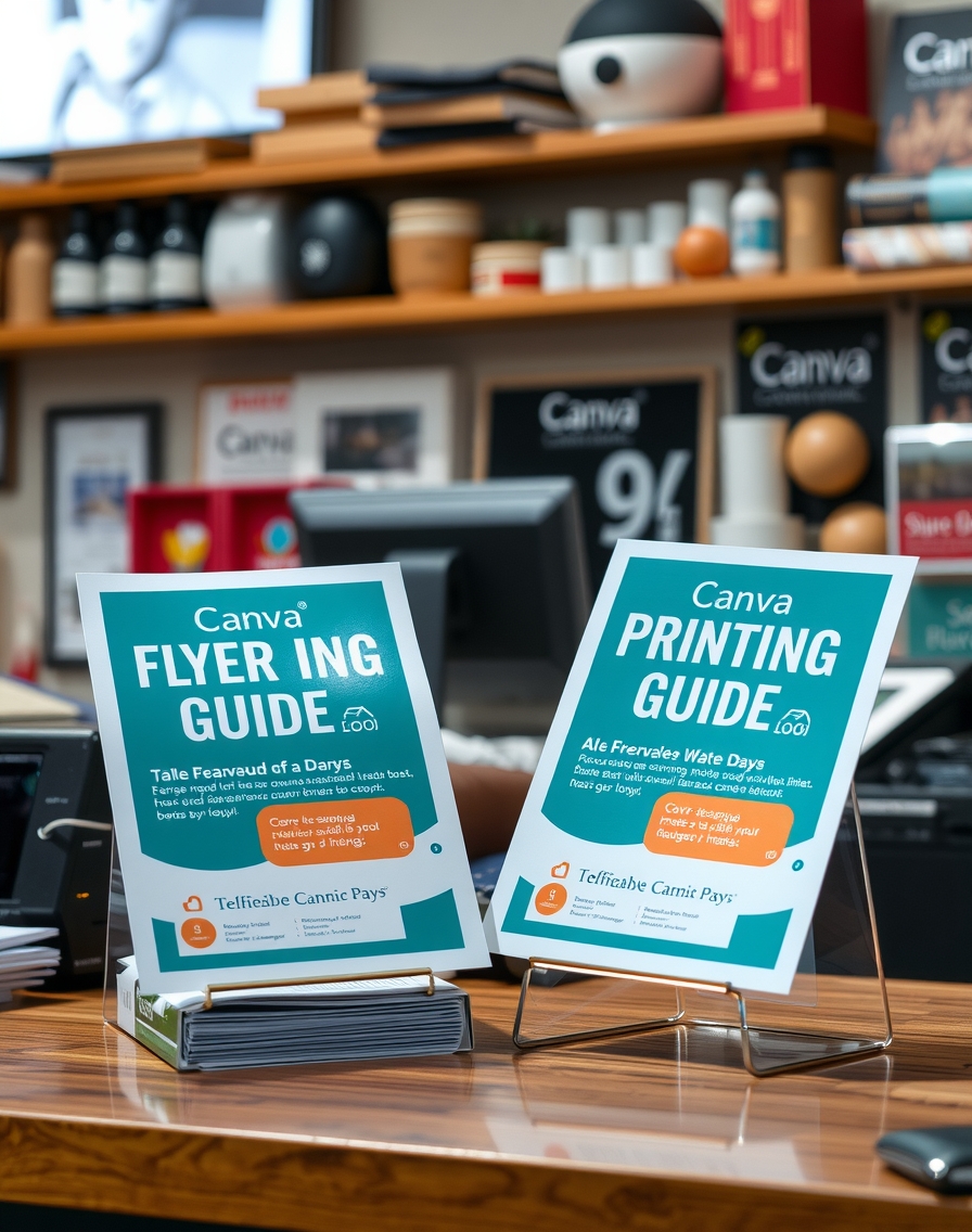 Preparation visual for Canva Flyer Printing Guide