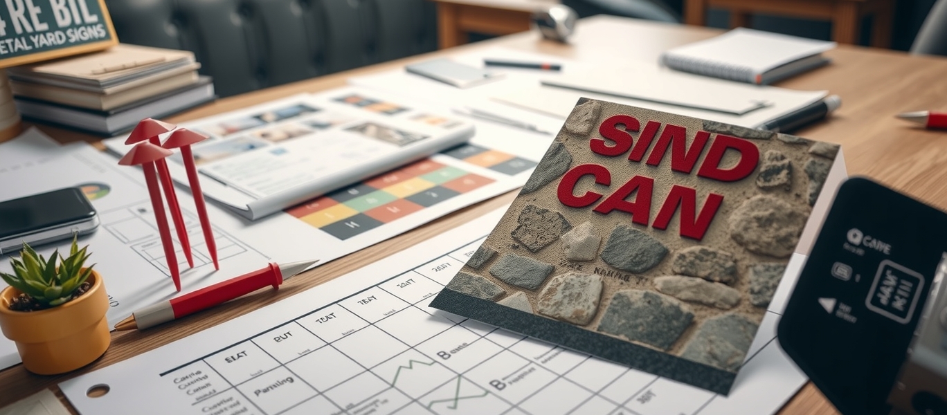 Preparation visual for Custom Metal Yard Signs Guide