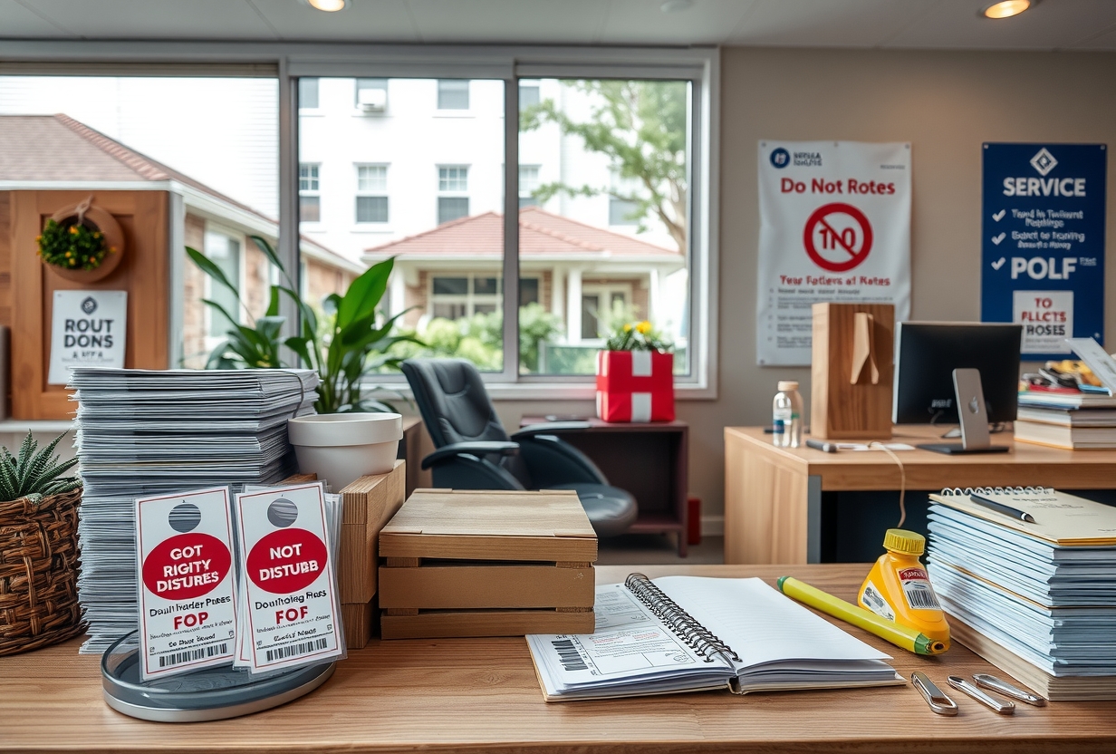 Quality check visual for Do Not Disturb Door Hangers Guide