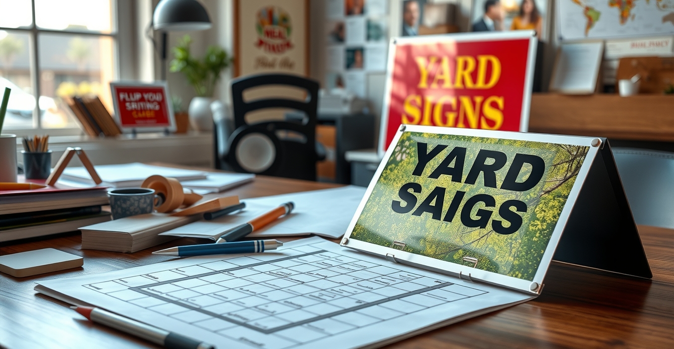 Preparation visual for Metal Frame Yard Signs Guide