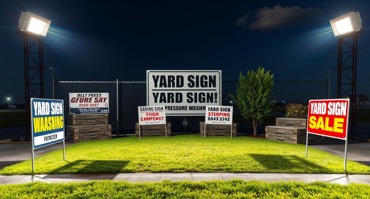Preparation visual for Yard Signs Pressure Washing Guide