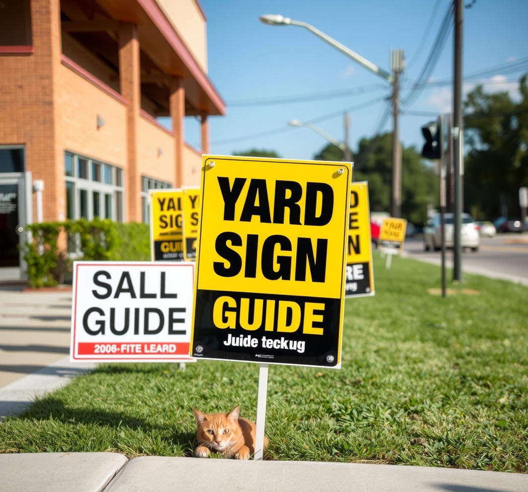 Quality check visual for Yard Signs Pearland Guide