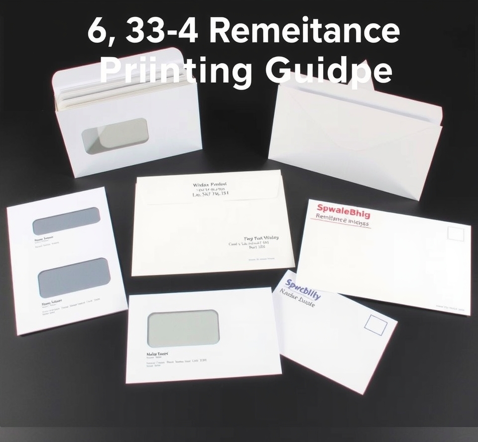 Quality check visual for 6 3 4 Remittance Envelope Printing Guide