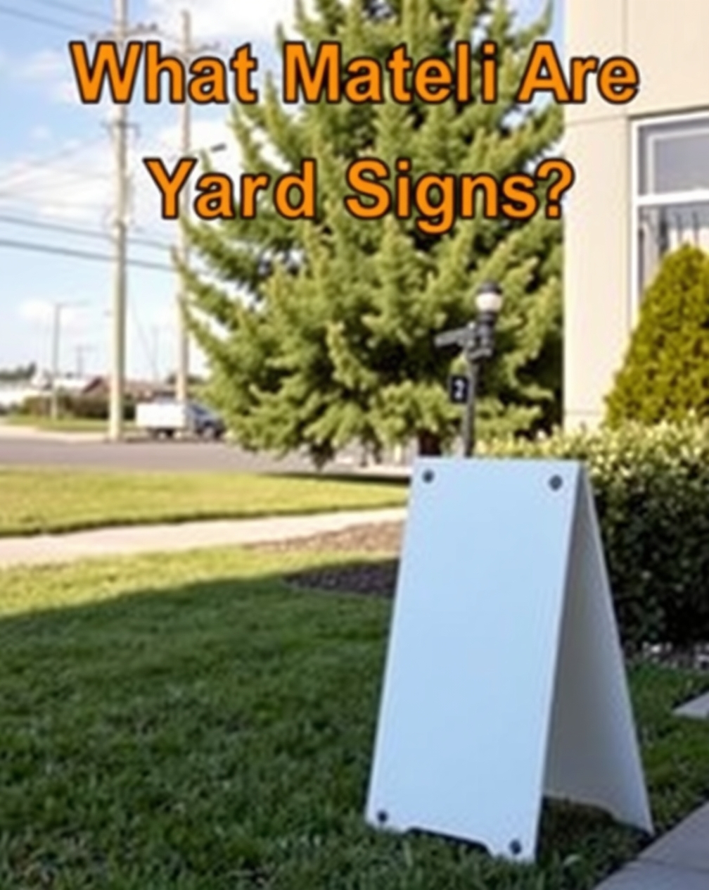 Checklist for What Material Are Yard Signs Made of