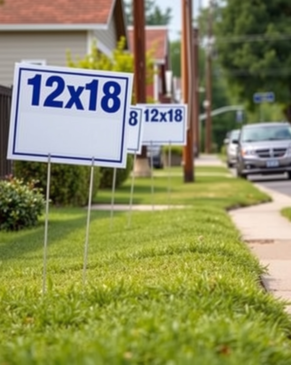 Preparation visual for 12 X18 Yard Signs Guide