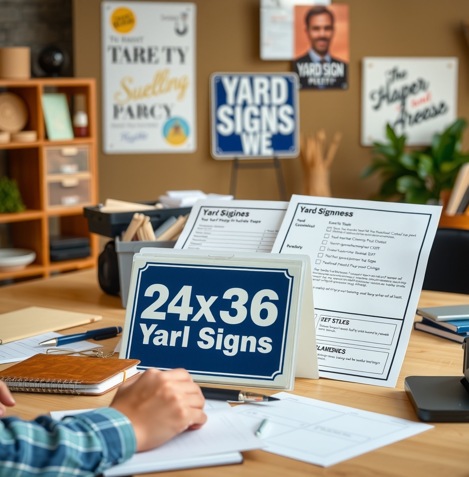 Preparation visual for 24x36 Yard Signs Guide