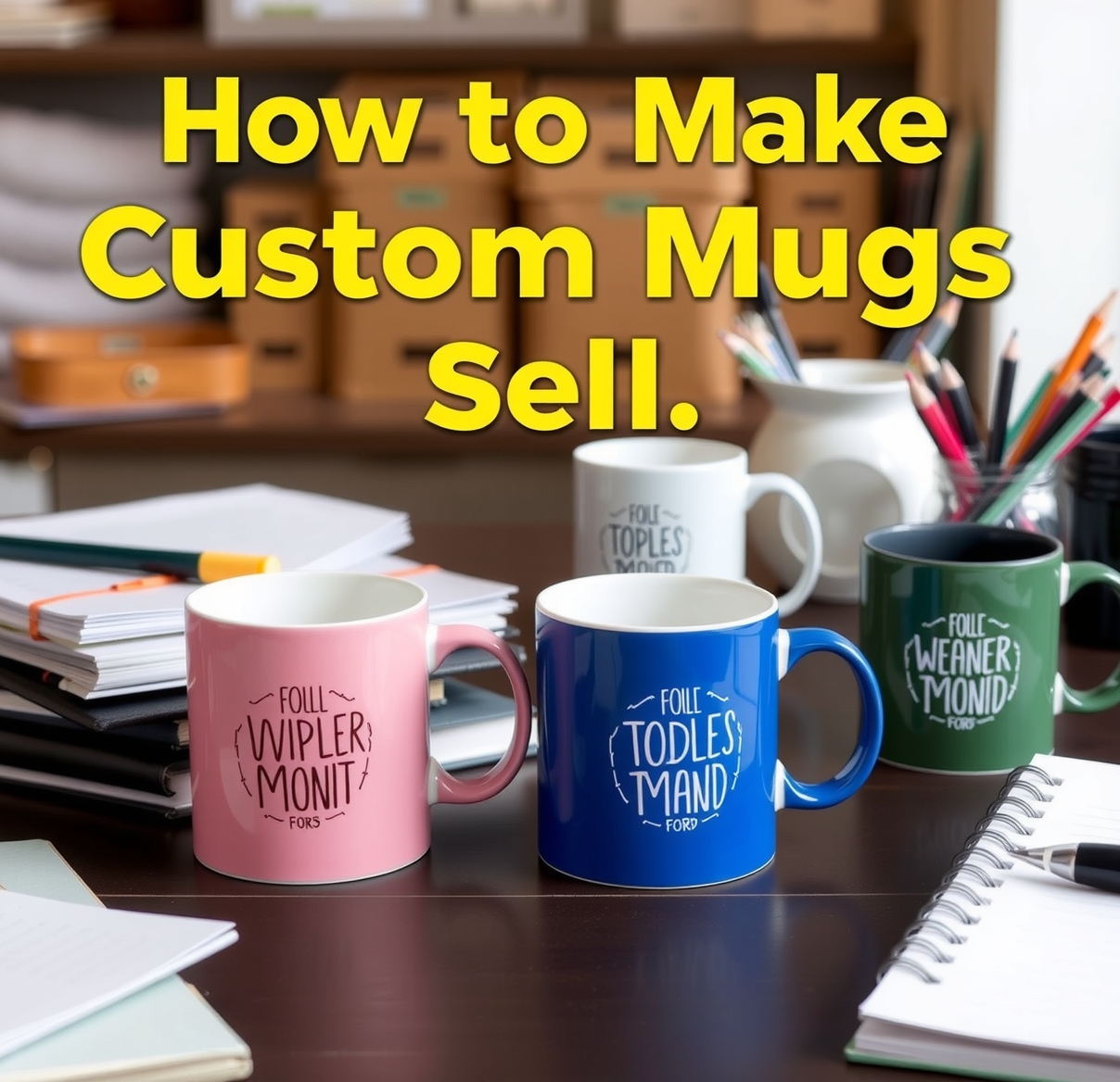 Preparation visual for How to Make Custom Mugs to Sell