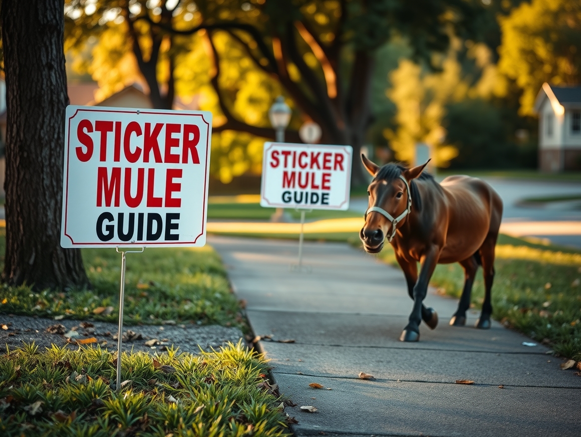 Sticker Mule Yard Signs Guide