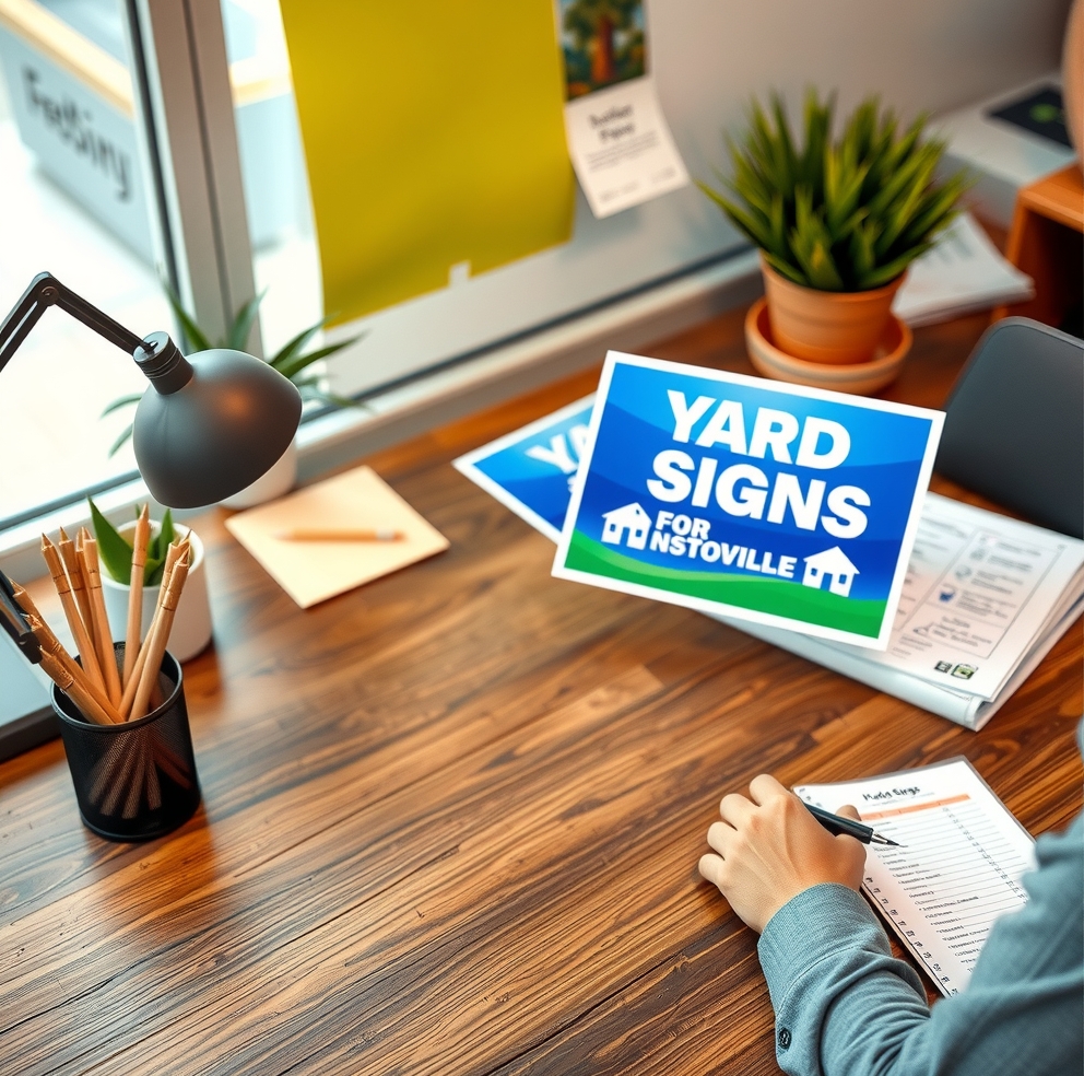 Preparation visual for Yard Signs for Small Business