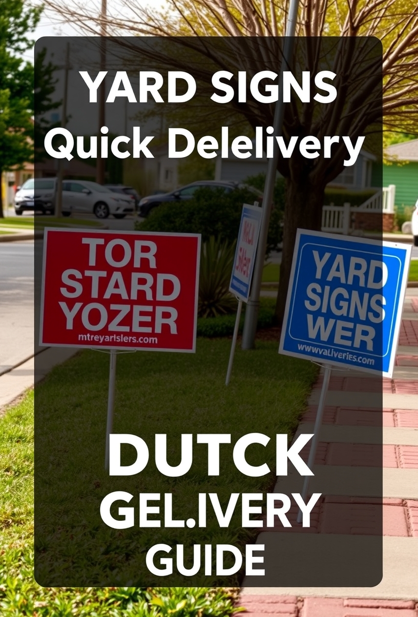 Yard Signs Quick Delivery Guide