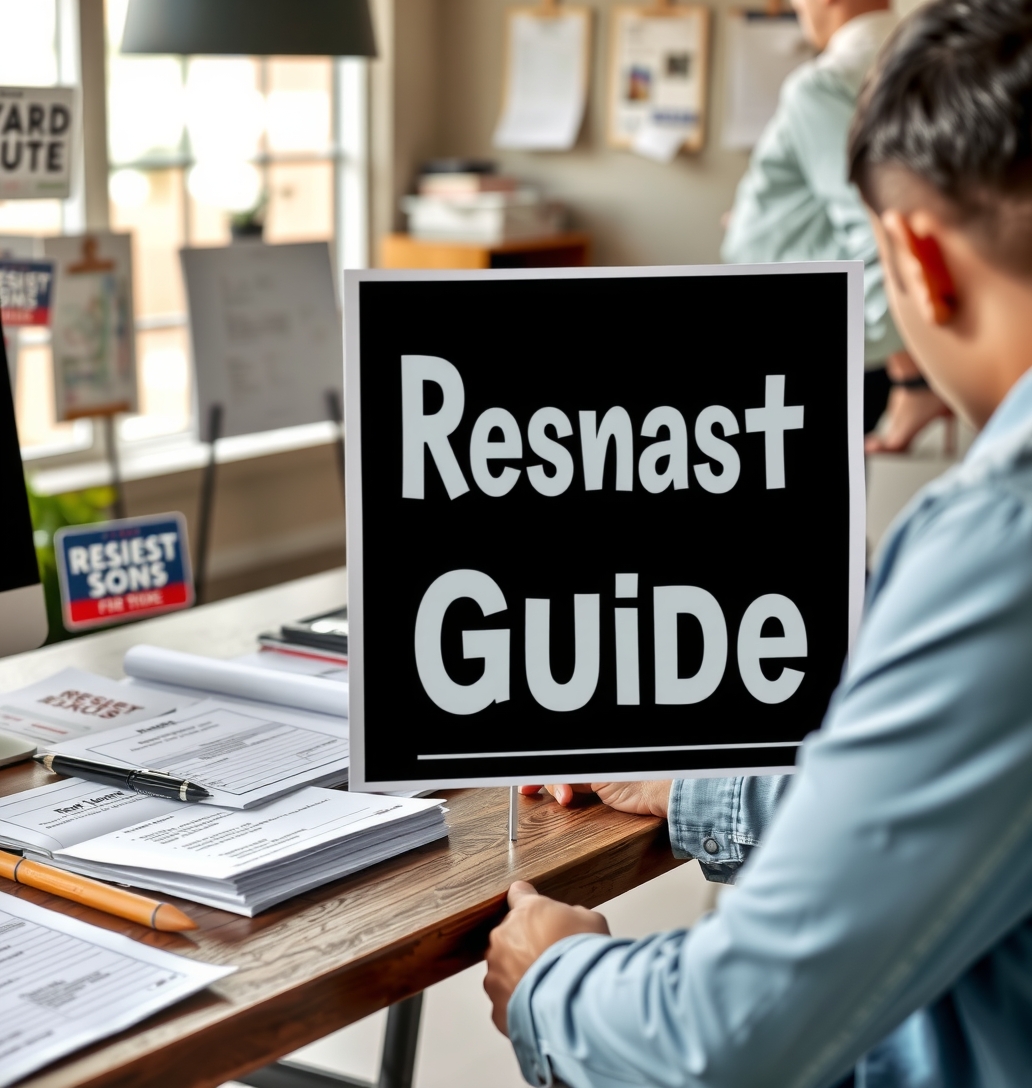 Quality check visual for Resist Yard Signs Guide