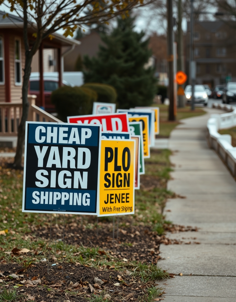 Quality check visual for Cheap Yard Signs with Free Shipping