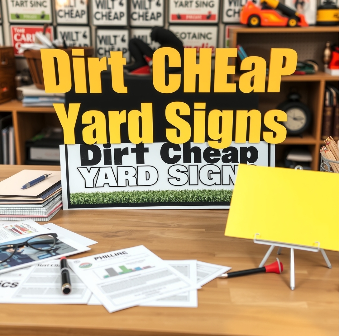 Quality check visual for Dirt Cheap Yard Signs