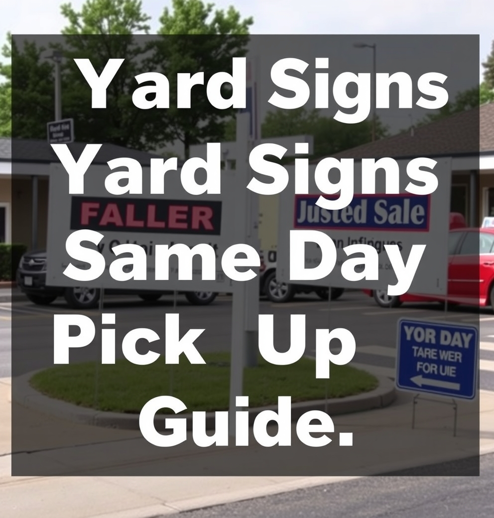 Evaluating the best Yard Signs Same Day Pick Up Guide environment