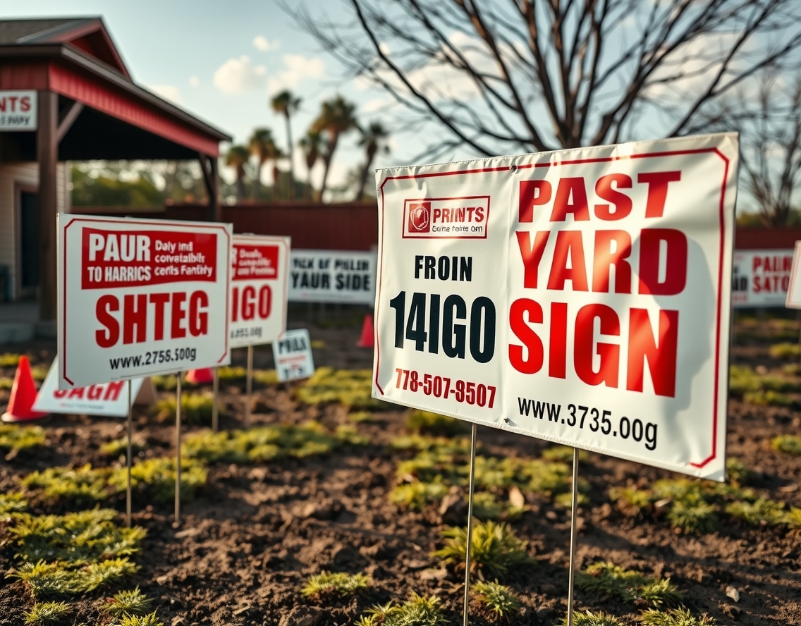 Quality check visual for Plastic Bag Yard Signs Guide