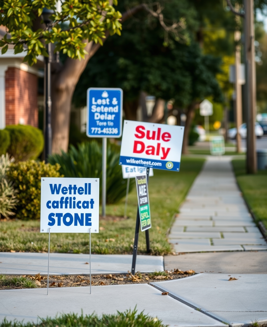 Cheap Custom Yard Signs with Stakes