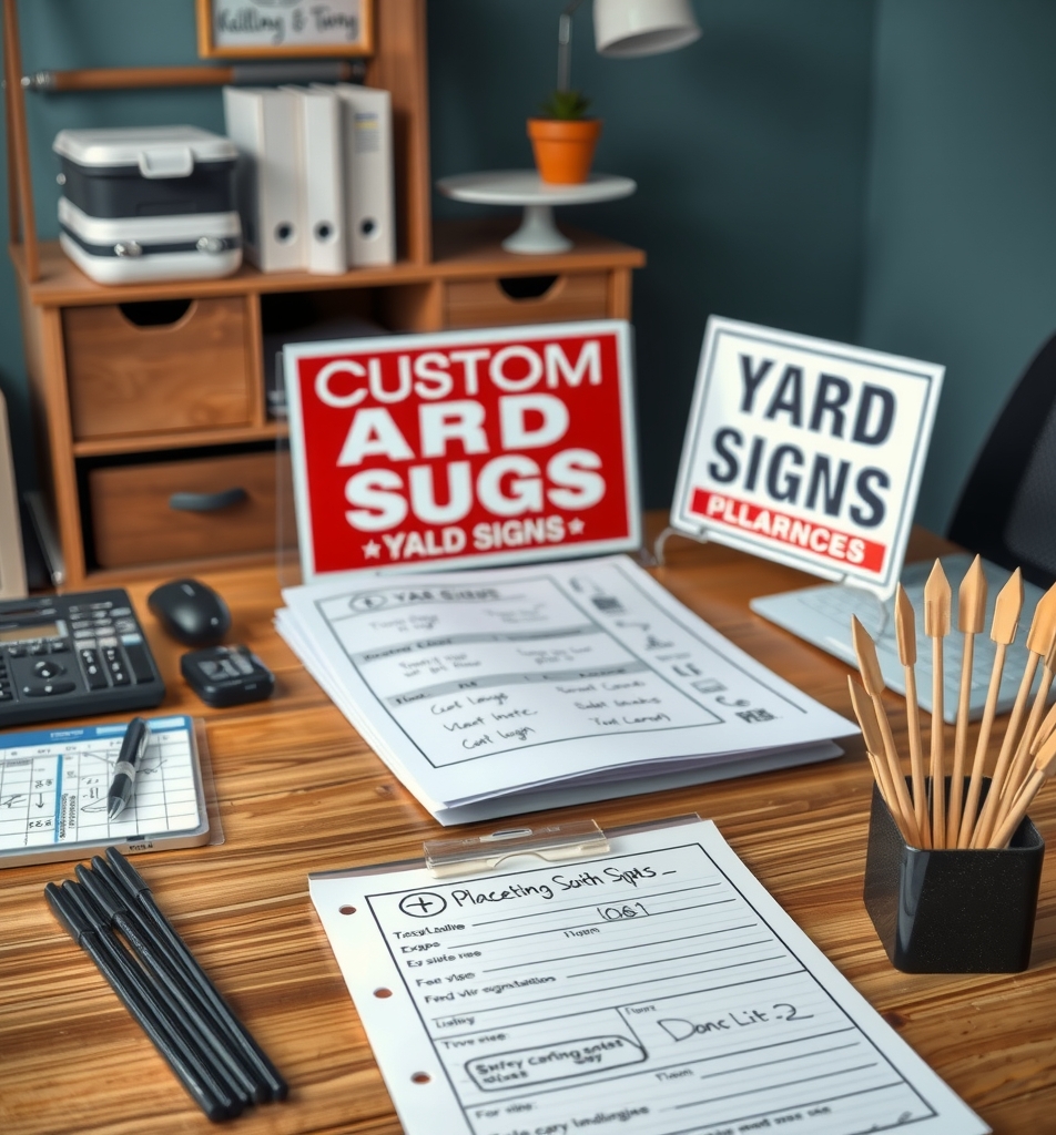 Preparation visual for Cheap Custom Yard Signs with Stakes