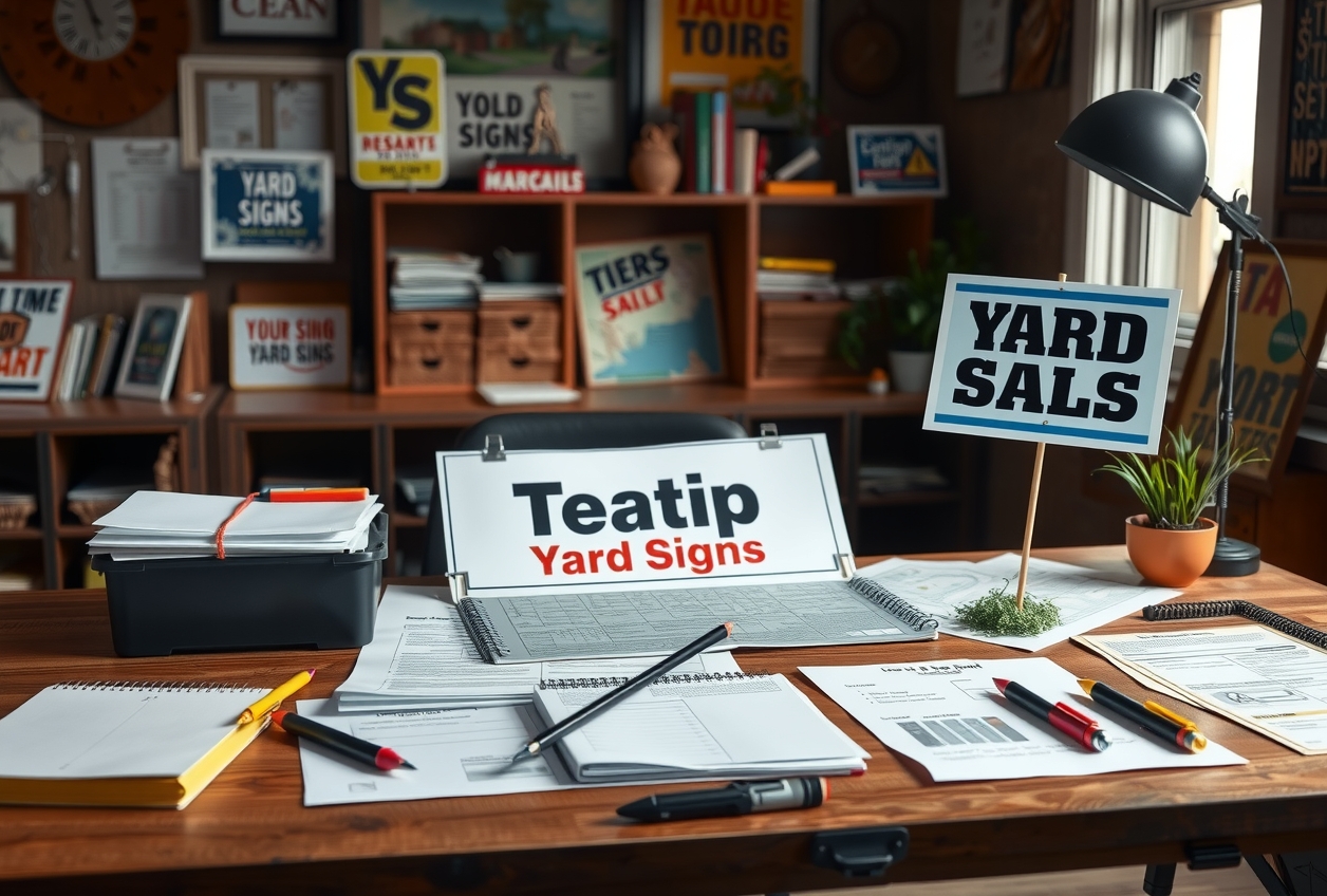Preparation visual for 50TH Yard Signs Guide