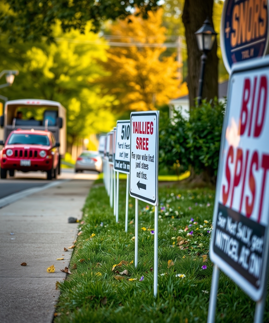 Quality check visual for 50TH Yard Signs Guide