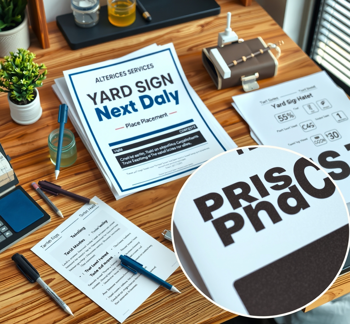 Preparation visual for Yard Signs Next Day Guide