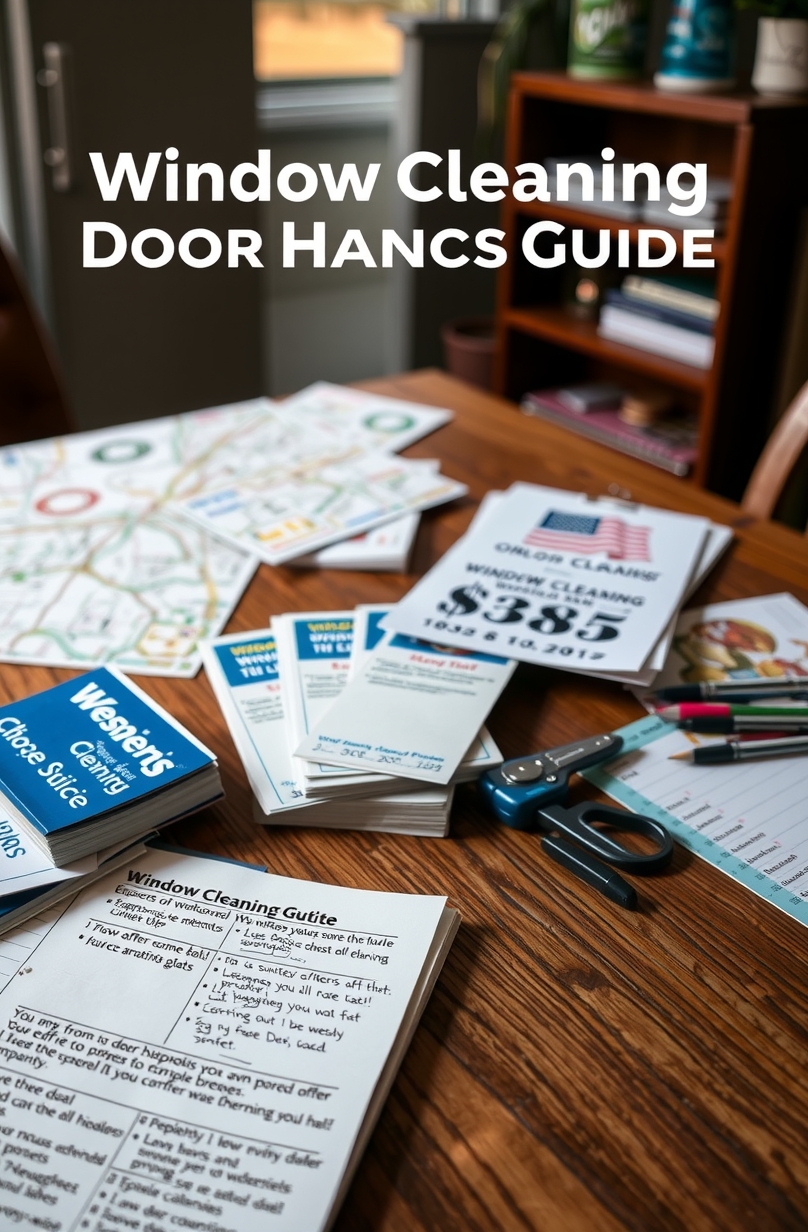 Preparation visual for Window Cleaning Door Hangers Guide