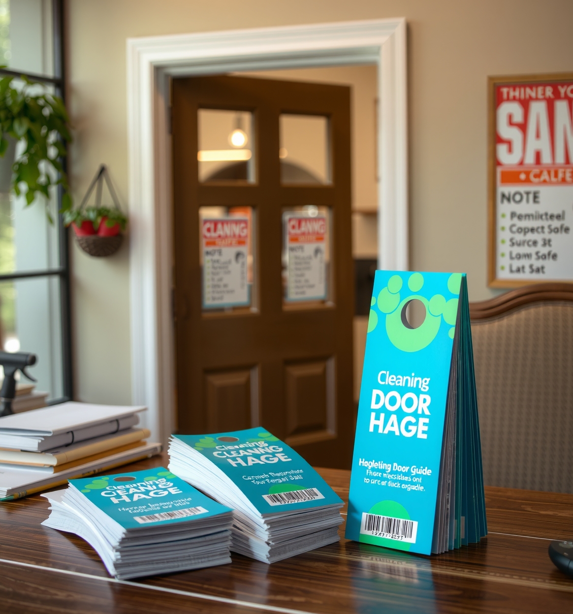 Quality check visual for Cleaning Service Door Hangers Guide