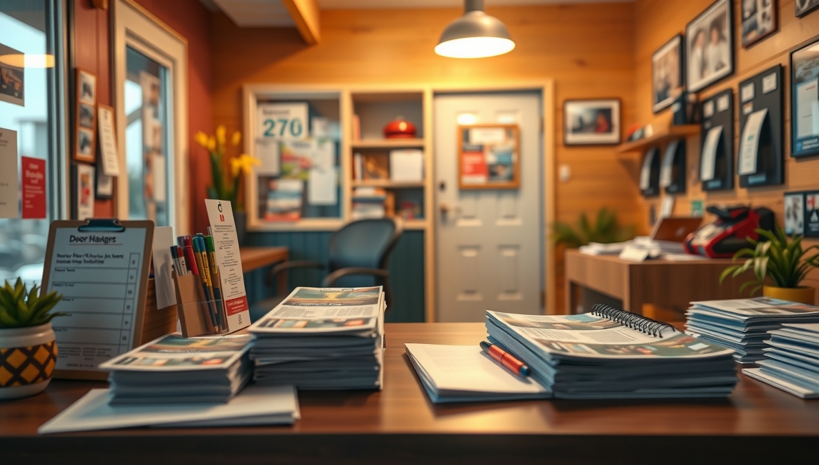 Preparation visual for Die Cut Door Hangers Guide