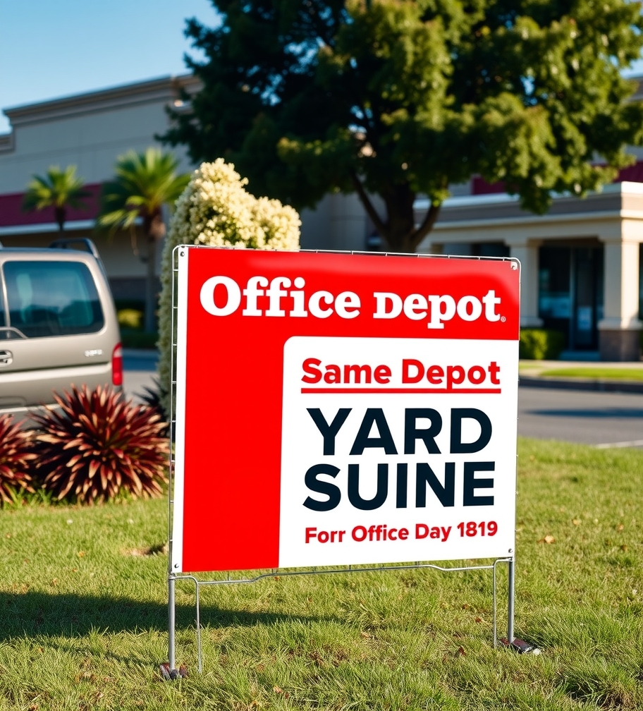 Checklist for Office Depot Yard Signs Same Day Guide