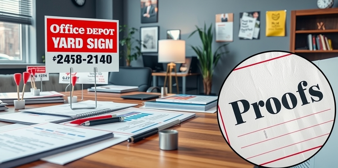 Preparation visual for Office Depot Yard Signs Same Day Guide