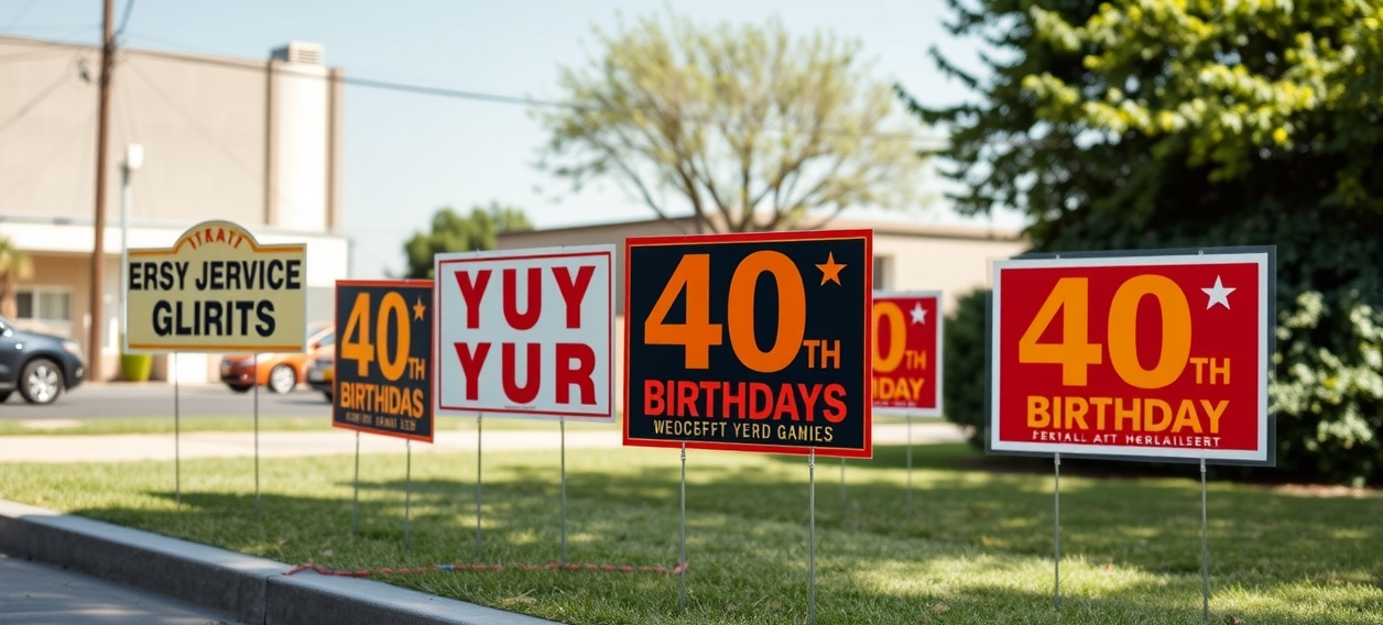 Checklist for 40TH Birthday Yard Signs Guide