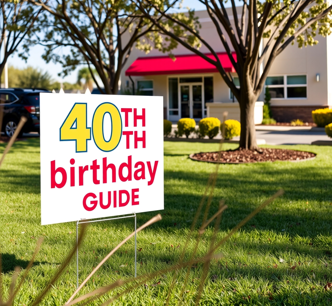 Preparation visual for 40TH Birthday Yard Signs Guide