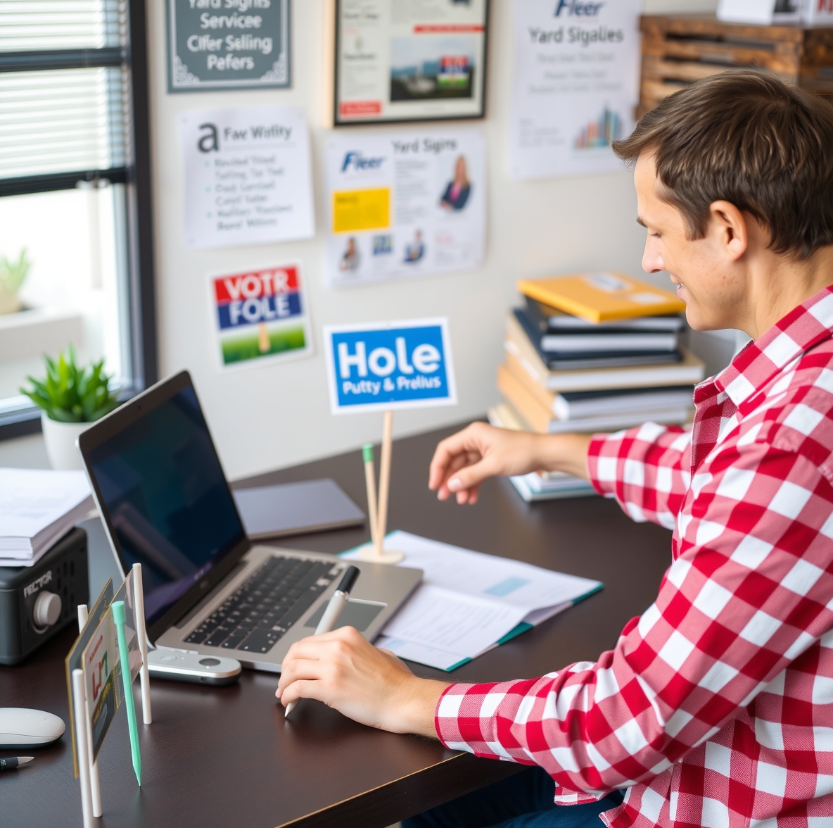 Preparation visual for Cheer Yard Signs Guide