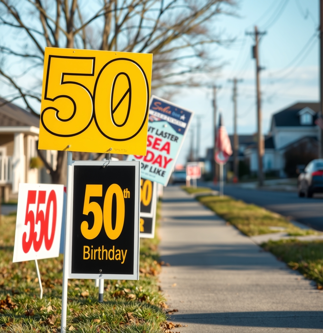 50TH Birthday Yard Signs Guide