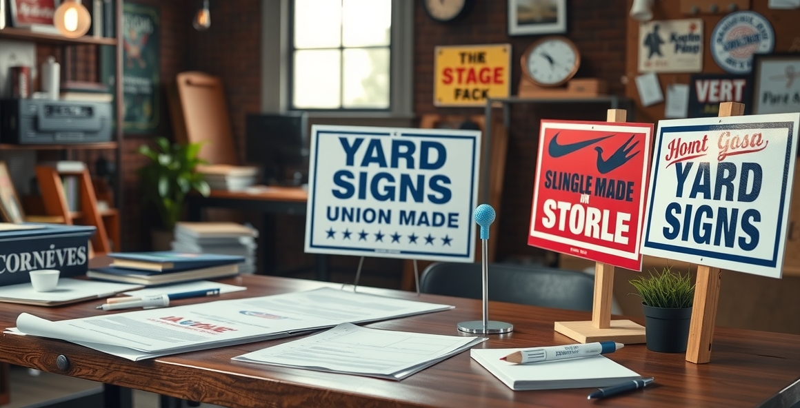 Preparation visual for Yard Signs Union Made Guide