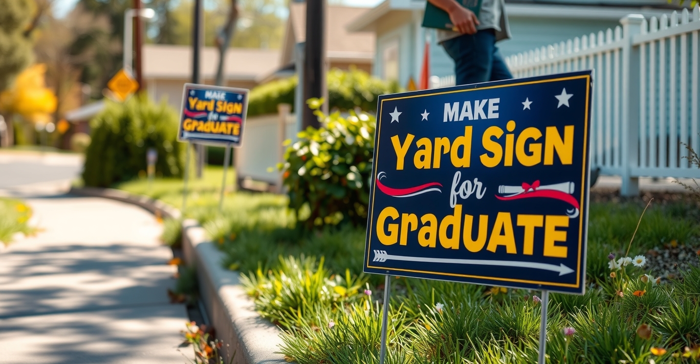 Quality check visual for How to Make Yard Signs for Graduation