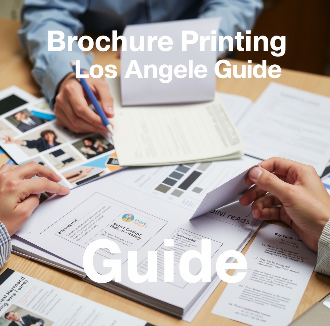 Preparation visual for Brochure Printing Los Angeles Guide