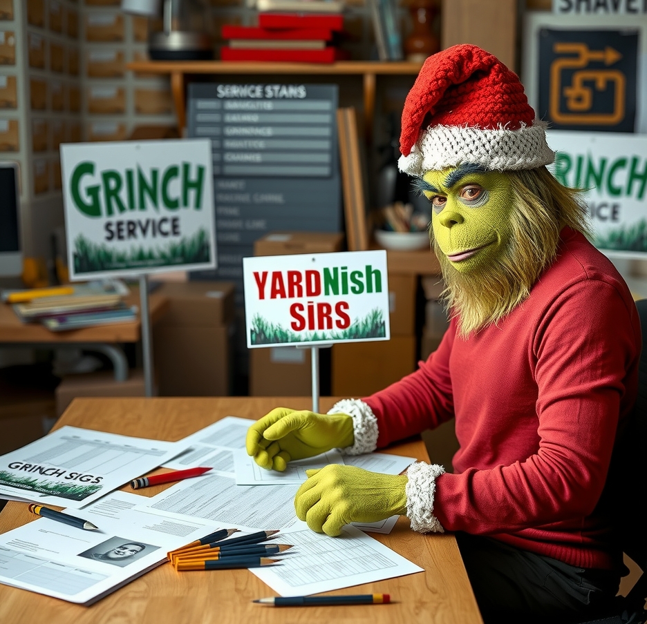Preparation visual for Grinch Yard Signs Guide