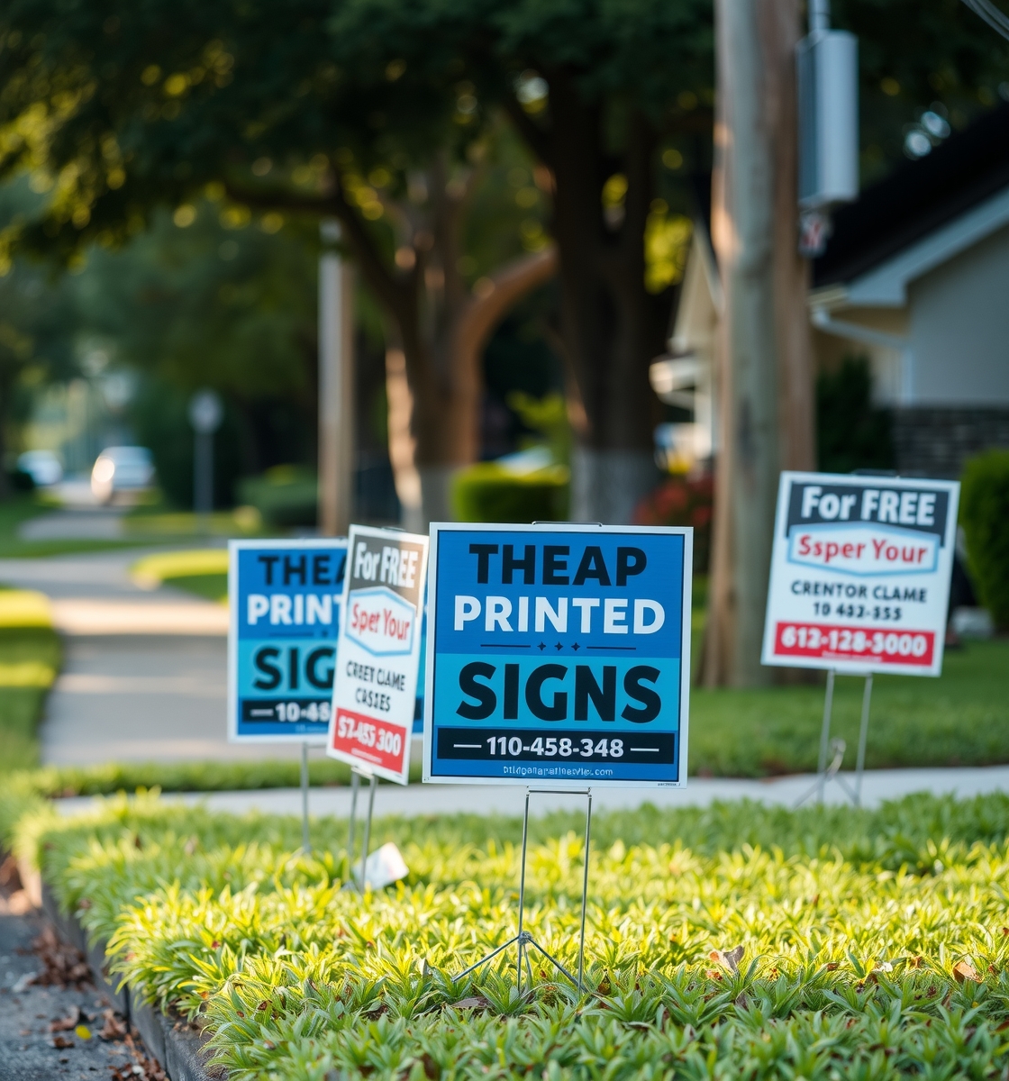 Cheap Printed Yard Signs
