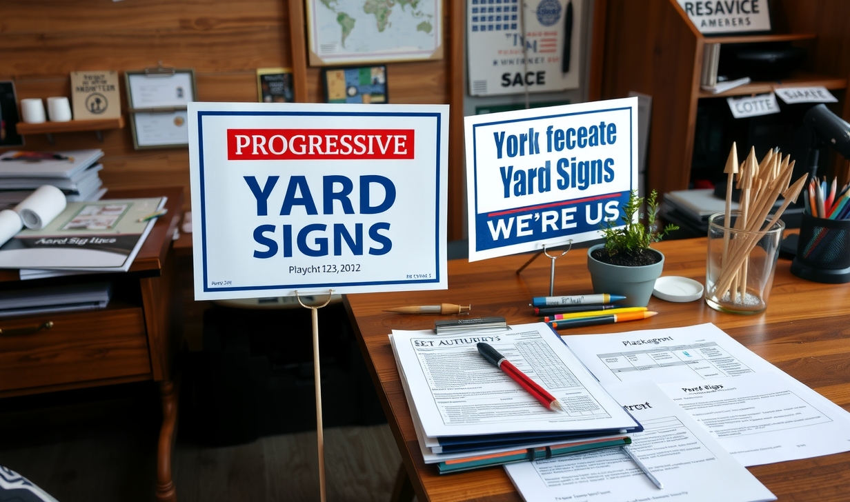 Preparation visual for Progressive Yard Signs Guide