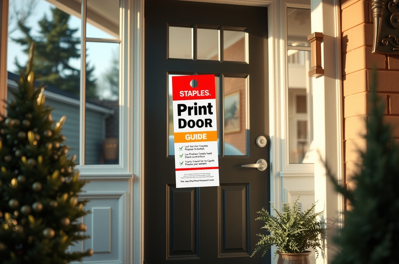Checklist for Print Door Hangers Staples Guide