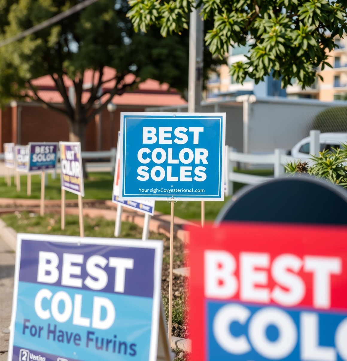 Quality check visual for Best Color for Yard Signs