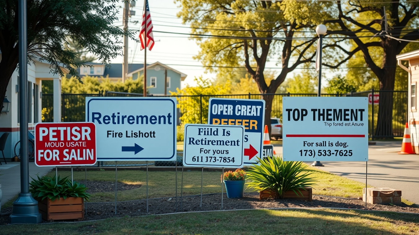 Preparation visual for Retirement Yard Signs Guide