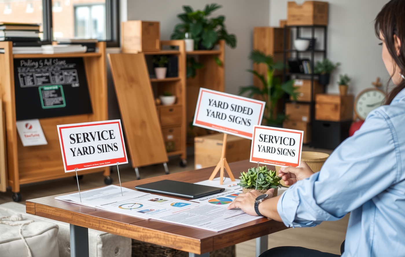 Quality check visual for Double Sided Yard Signs with Stakes Guide