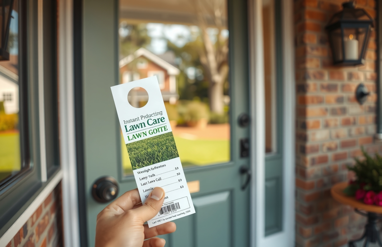 Checklist for Lawn Care Instant Quote Door Hangers