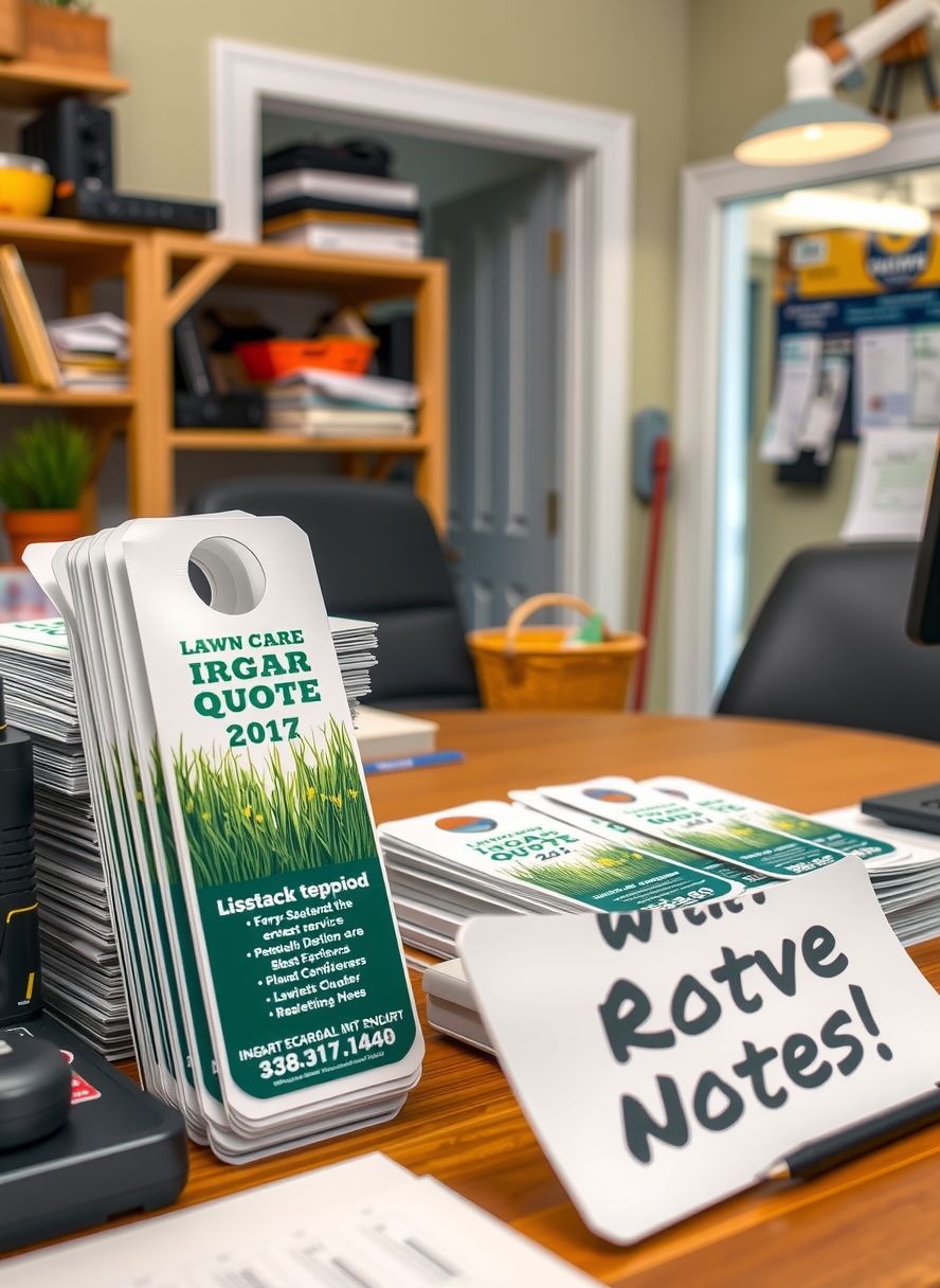Preparation visual for Lawn Care Instant Quote Door Hangers