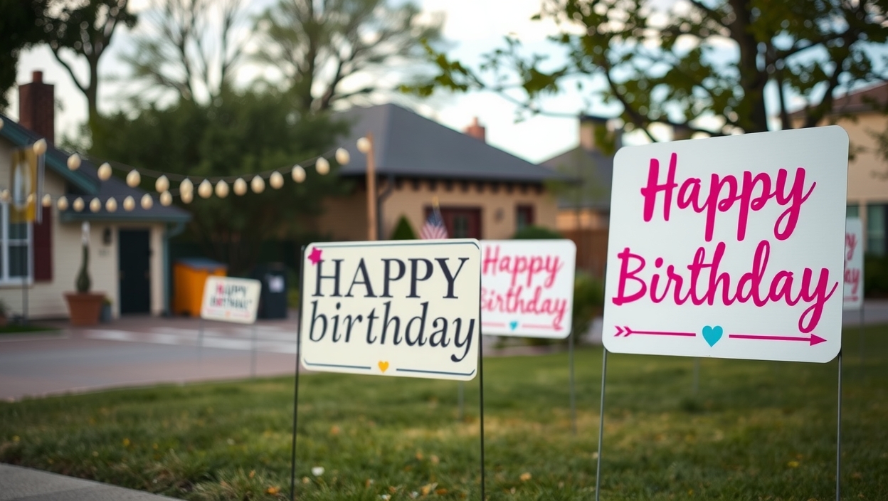 Quality check visual for Personalized Happy Birthday Yard Signs Guide