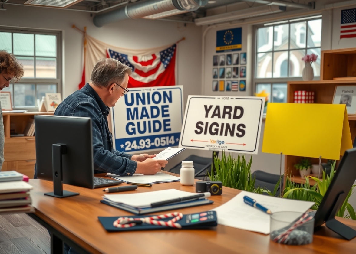 Preparation visual for Union Made Yard Signs Guide